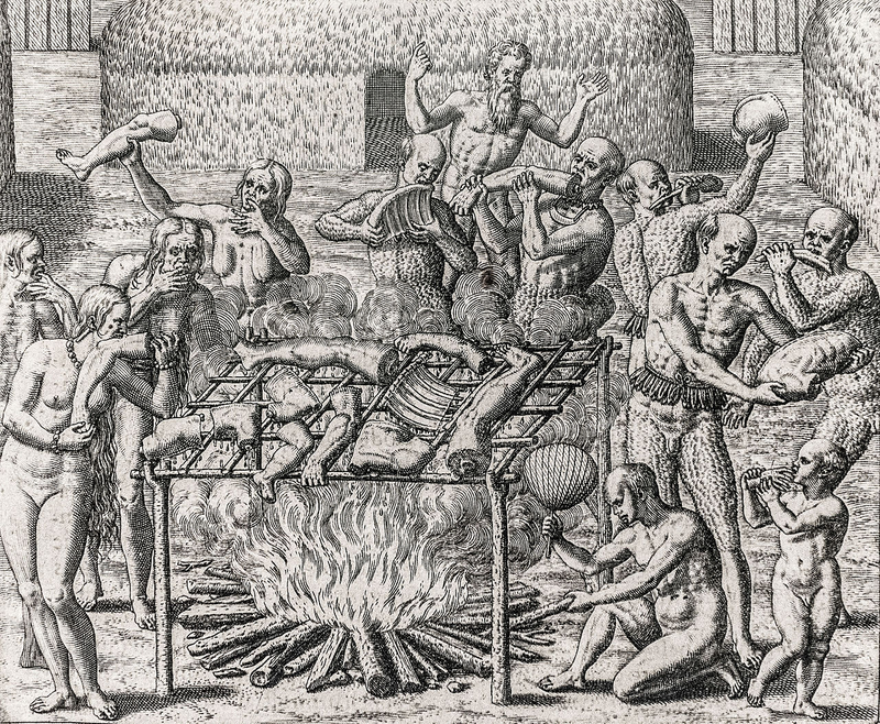 Canibalismo en Brasil. Wikimedia Commons